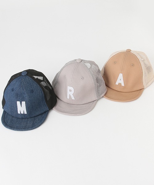 petit main(プティマイン)の「アルファベットロゴキャップ(トドラーサイズ)(キャップ・キッズ・ベージュ/ネイビー/グレー・50cm/52cm/54cm)」の4枚目の写真