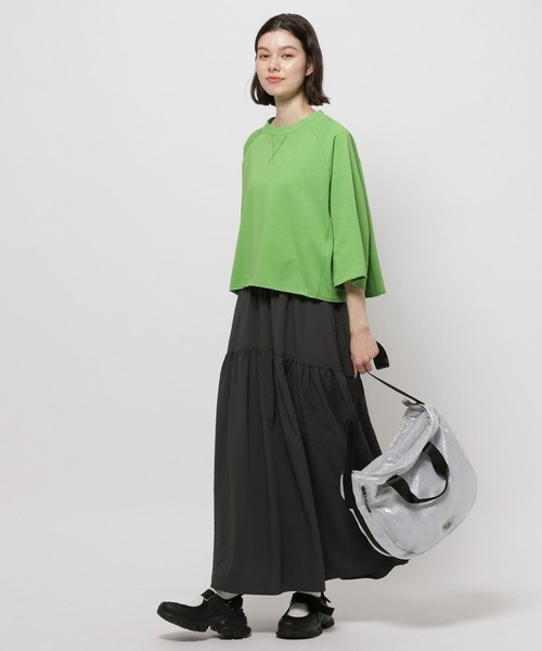 niko and...（ニコアンド）の「サッカーチェックギャザースカート（スカート・レディース・ブラック/アイボリー/ブルー/グリーン・FREE）」の9枚目の写真