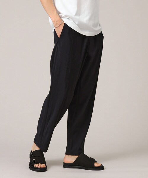 TAKEO KIKUCHI(タケオキクチ)の「◆【洗える/吸水速乾】リラックス イージーパンツ/セットアップ対応(その他パンツ・メンズ・カーキ/ブラック・04/03/02)」の1枚目の写真