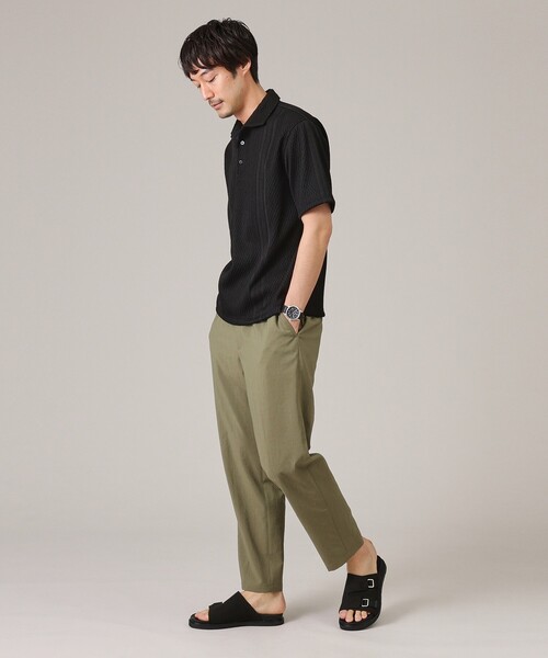 TAKEO KIKUCHI(タケオキクチ)の「◆【洗える/吸水速乾】リラックス イージーパンツ/セットアップ対応(その他パンツ・メンズ・カーキ/ブラック・04/03/02)」の14枚目の写真