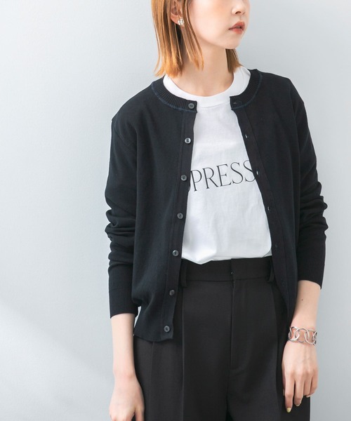 URBAN RESEARCH ROSSO WOMEN(アーバンリサーチ ロッソ)の「GICIPI GRANATA(カーディガン/ボレロ・レディース・チャコールグレー/ネイビー/ラベンダー/グリーン系その他・1)」の4枚目の写真