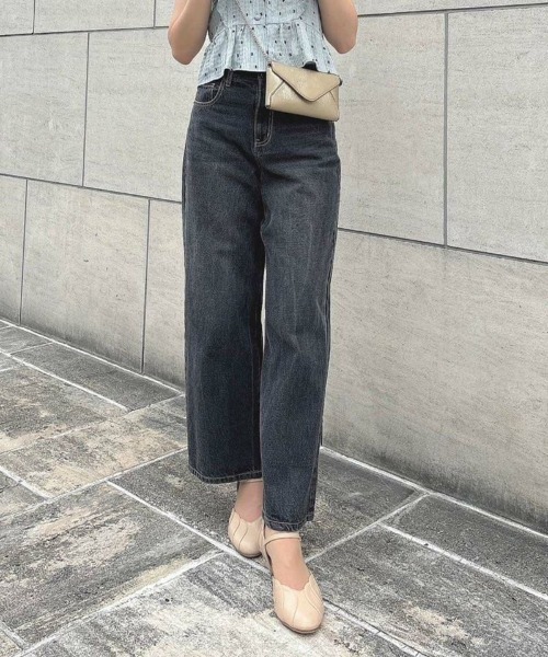 【セットアップ対応/2サイズ展開】ローウエストバギーデニムパンツ（デニムパンツ）｜F i.n.t（フィント）