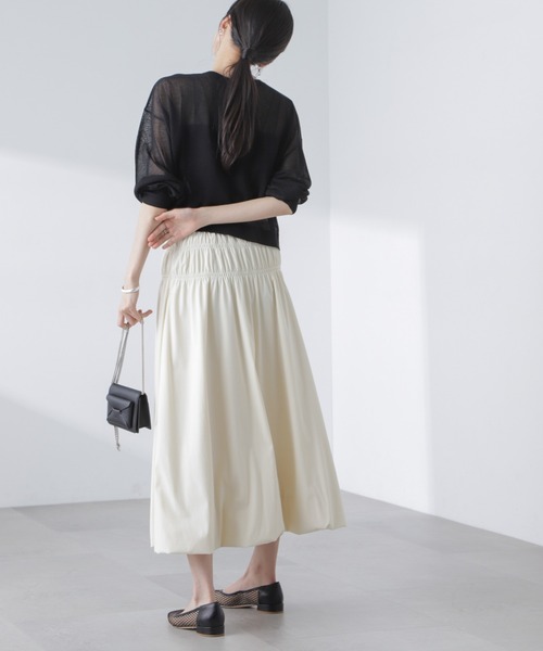 NANO universe（ナノユニバース）の「クロップドシアーニットカーディガン（カーディガン/ボレロ・レディース・ブラック/ホワイト/ピンク・FREE）」の16枚目の写真