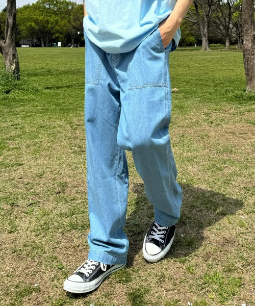 CIAOPANIC TYPY（チャオパニックティピー）の「綿麻デニムベーカーイージーパンツ（デニムパンツ・メンズ・ネイビー/サックスブルー/グレー・SMALL/MEDIUM/LARGE）」の20枚目の写真