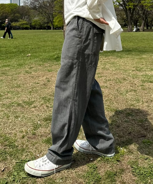 CIAOPANIC TYPY（チャオパニックティピー）の「綿麻デニムベーカーイージーパンツ（デニムパンツ・メンズ・ネイビー/サックスブルー/グレー・SMALL/MEDIUM/LARGE）」の5枚目の写真