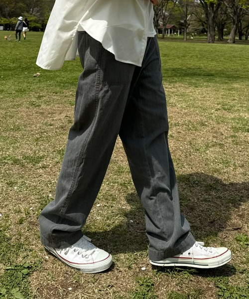 CIAOPANIC TYPY（チャオパニックティピー）の「綿麻デニムベーカーイージーパンツ（デニムパンツ・メンズ・ネイビー/サックスブルー/グレー・SMALL/MEDIUM/LARGE）」の6枚目の写真