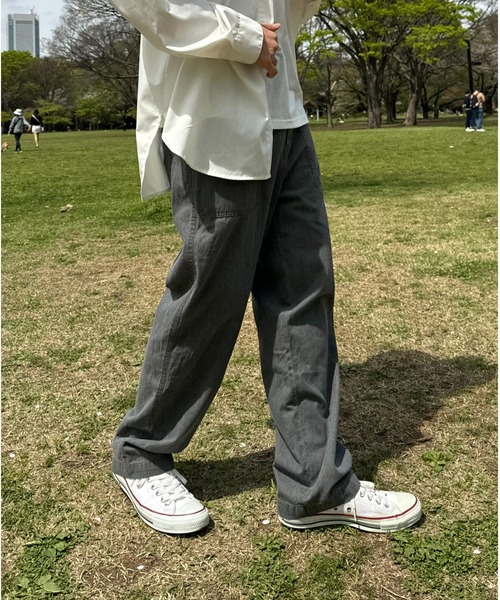 CIAOPANIC TYPY（チャオパニックティピー）の「綿麻デニムベーカーイージーパンツ（デニムパンツ・メンズ・ネイビー/サックスブルー/グレー・SMALL/MEDIUM/LARGE）」の7枚目の写真