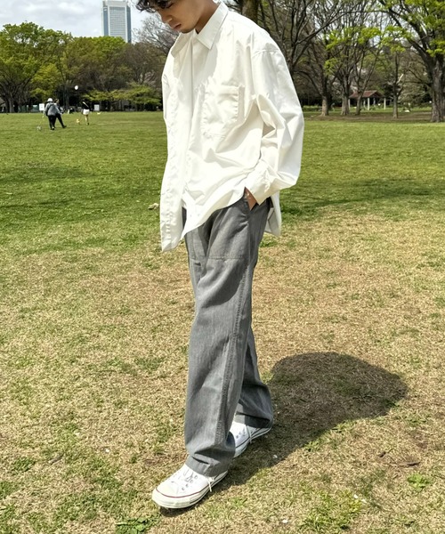 CIAOPANIC TYPY（チャオパニックティピー）の「綿麻デニムベーカーイージーパンツ（デニムパンツ・メンズ・ネイビー/サックスブルー/グレー・SMALL/MEDIUM/LARGE）」の10枚目の写真