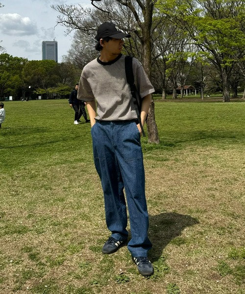 CIAOPANIC TYPY（チャオパニックティピー）の「綿麻デニムベーカーイージーパンツ（デニムパンツ・メンズ・ネイビー/サックスブルー/グレー・SMALL/MEDIUM/LARGE）」の16枚目の写真