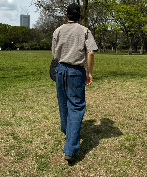 CIAOPANIC TYPY（チャオパニックティピー）の「綿麻デニムベーカーイージーパンツ（デニムパンツ・メンズ・ネイビー/サックスブルー/グレー・SMALL/MEDIUM/LARGE）」の18枚目の写真