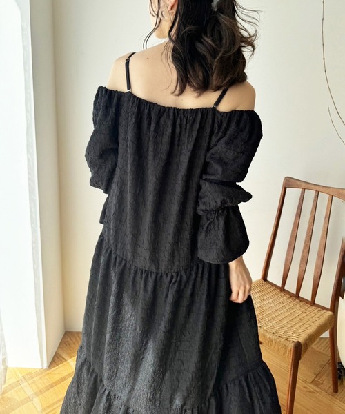 one after another NICE CLAUP（ワンアフターアナザーナイスクラップ）の「ティアードワンピース【WEB限定アイテム】（ワンピース・レディース・ブラック/ホワイト系その他/アイボリー・SMALL/MEDIUM）」の22枚目の写真