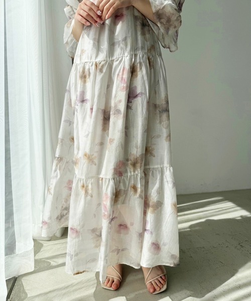 one after another NICE CLAUP（ワンアフターアナザーナイスクラップ）の「ティアードワンピース【WEB限定アイテム】（ワンピース・レディース・ブラック/ホワイト系その他/アイボリー・SMALL/MEDIUM）」の16枚目の写真