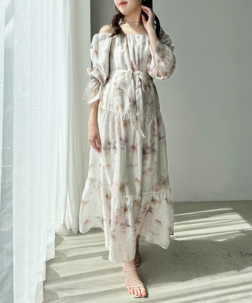 one after another NICE CLAUP（ワンアフターアナザーナイスクラップ）の「ティアードワンピース【WEB限定アイテム】（ワンピース・レディース・ブラック/ホワイト系その他/アイボリー・SMALL/MEDIUM）」の11枚目の写真