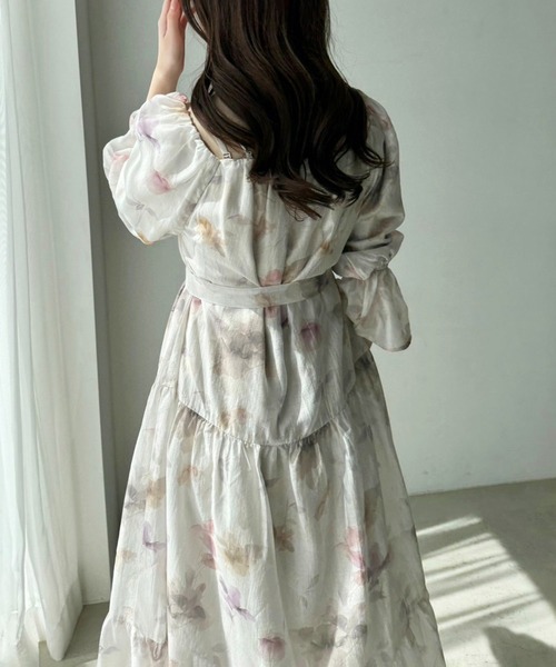 one after another NICE CLAUP（ワンアフターアナザーナイスクラップ）の「ティアードワンピース【WEB限定アイテム】（ワンピース・レディース・ブラック/ホワイト系その他/アイボリー・SMALL/MEDIUM）」の14枚目の写真