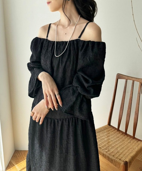 one after another NICE CLAUP（ワンアフターアナザーナイスクラップ）の「ティアードワンピース【WEB限定アイテム】（ワンピース・レディース・ブラック/ホワイト系その他/アイボリー・SMALL/MEDIUM）」の21枚目の写真
