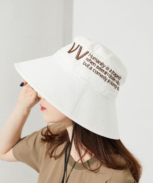 FREAK'S STORE（フリークスストア）の「限定展開　VAUDEVILLE/ボードビル　VV ロゴ バケットハット（ハット・レディース・ブラック/オリーブ/ホワイト・ﾌﾘ-）」の2枚目の写真