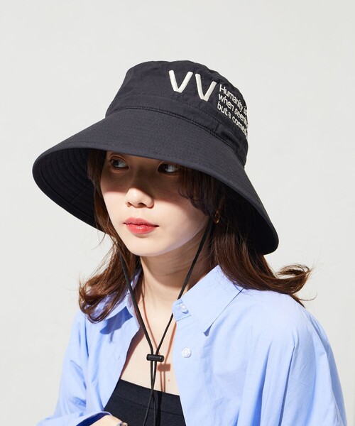 FREAK'S STORE（フリークスストア）の「限定展開　VAUDEVILLE/ボードビル　VV ロゴ バケットハット（ハット・レディース・ブラック/オリーブ/ホワイト・ﾌﾘ-）」の12枚目の写真