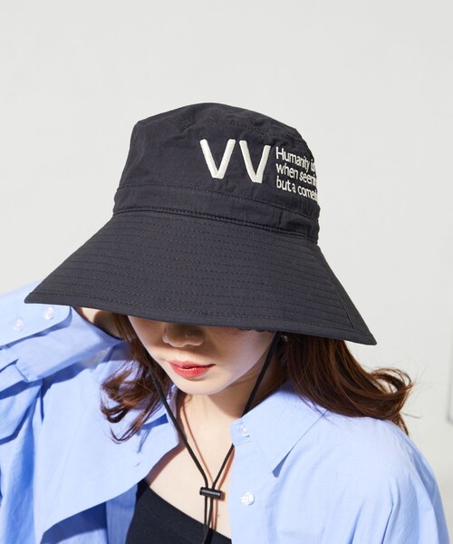 FREAK'S STORE（フリークスストア）の「限定展開　VAUDEVILLE/ボードビル　VV ロゴ バケットハット（ハット・レディース・ブラック/オリーブ/ホワイト・ﾌﾘ-）」の14枚目の写真