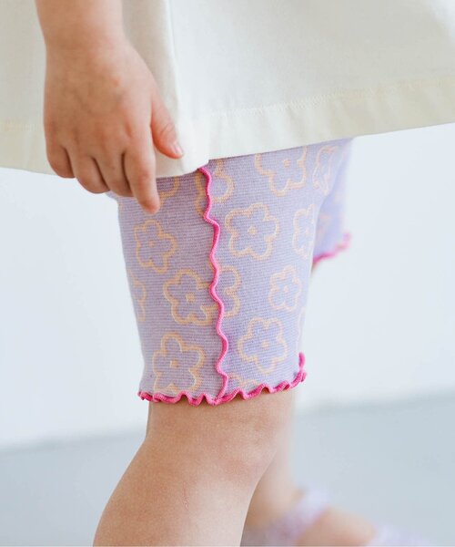 p.premier（ピードットプルミエ）の「イロチ買いしたい総柄メロウハーフスパッツ（その他パンツ・キッズ・ブラック/ブルー/ラベンダー/イエロー/グリーン/ピンク・80/90/100/110/120/130/140）」の5枚目の写真