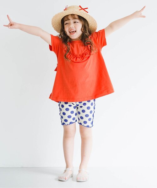 p.premier（ピードットプルミエ）の「イロチ買いしたい総柄メロウハーフスパッツ（その他パンツ・キッズ・ブラック/ブルー/ラベンダー/イエロー/グリーン/ピンク・80/90/100/110/120/130/140）」の21枚目の写真