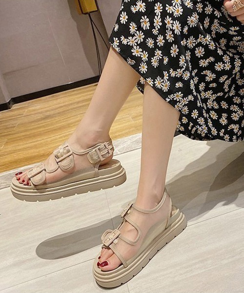 Miniministore(ミニミニストア)の「サンダル レディース メッシュサンダル夏(サンダル・レディース・グリーン/ブラック/ベージュ・23.5cm/25.0cm/24.0cm/23.0cm/24.5cm)」の10枚目の写真