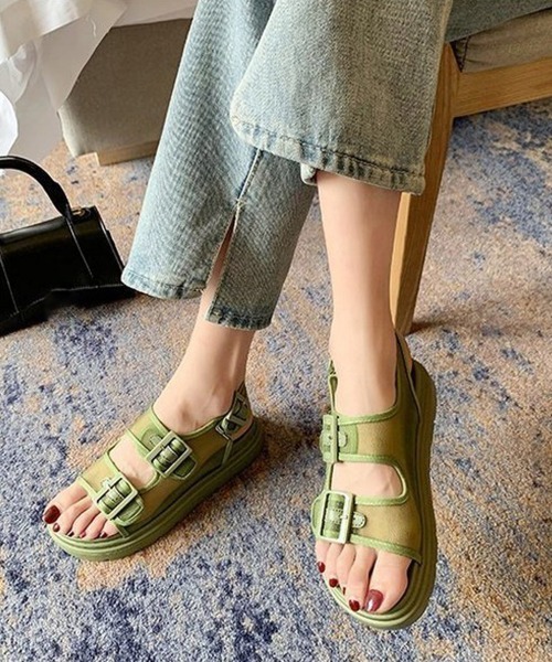 Miniministore(ミニミニストア)の「サンダル レディース メッシュサンダル夏(サンダル・レディース・グリーン/ブラック/ベージュ・23.5cm/25.0cm/24.0cm/23.0cm/24.5cm)」の15枚目の写真