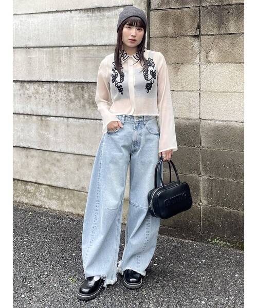 ブラウス シャツ ＢＲＡＮＤ　ＮＥＷ　ＭＩＸ　ＳＴＹＬＥ　コードエンブロイダリーブラウス レディース MEDE19F ブラウス シャツ BRAND NEW MIX STYLE