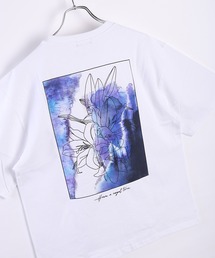 WESTSEA（ウエストシー）の「バックプリント 花柄Tシャツ 半袖 オーバーサイズ（Tシャツ/カットソー・メンズ）」