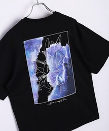 WESTSEA | バックプリント 花柄Tシャツ 半袖 オーバーサイズ(Tシャツ/カットソー)