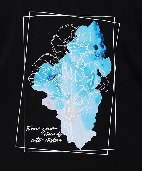 WESTSEA(ウエストシー)の「バックプリント 花柄Tシャツ 半袖 オーバーサイズ(Tシャツ/カットソー・メンズ・ブラック系その他/ホワイト系その他2/ブラック/ホワイト/ホワイト系その他/ブラック系その他2/ホワイト系その他3/ホワイト系その他4/ブラック系その他3/ブラック系その他4・L/M)」の22枚目の写真