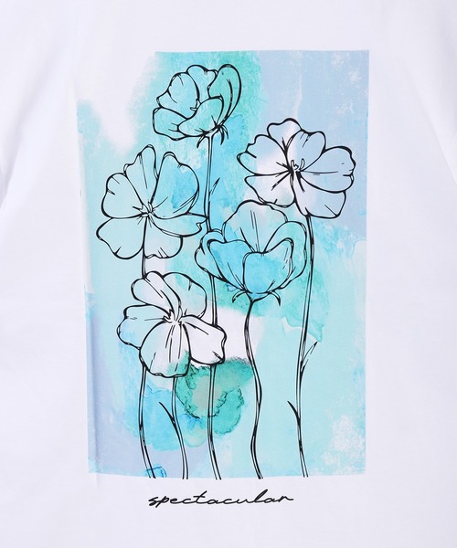 WESTSEA（ウエストシー）の「バックプリント 花柄Tシャツ 半袖 オーバーサイズ（Tシャツ/カットソー・メンズ・ブラック系その他/ホワイト系その他2/ブラック/ホワイト/ホワイト系その他/ブラック系その他2/ホワイト系その他3/ホワイト系その他4/ブラック系その他3/ブラック系その他4・L/M）」の18枚目の写真