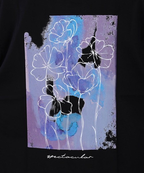 WESTSEA（ウエストシー）の「バックプリント 花柄Tシャツ 半袖 オーバーサイズ（Tシャツ/カットソー・メンズ・ブラック系その他/ホワイト系その他2/ブラック/ホワイト/ホワイト系その他/ブラック系その他2/ホワイト系その他3/ホワイト系その他4/ブラック系その他3/ブラック系その他4・L/M）」の16枚目の写真