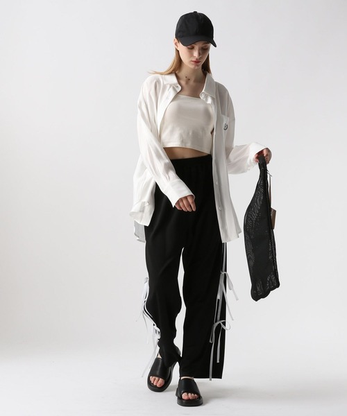 FOREVER 21(フォーエバー トゥエンティーワン)の「【2024SS】リボンラインパンツ(スウェットパンツ・レディース・ブラック/ベージュ/レッド/ネイビー・SMALL/MEDIUM)」の21枚目の写真