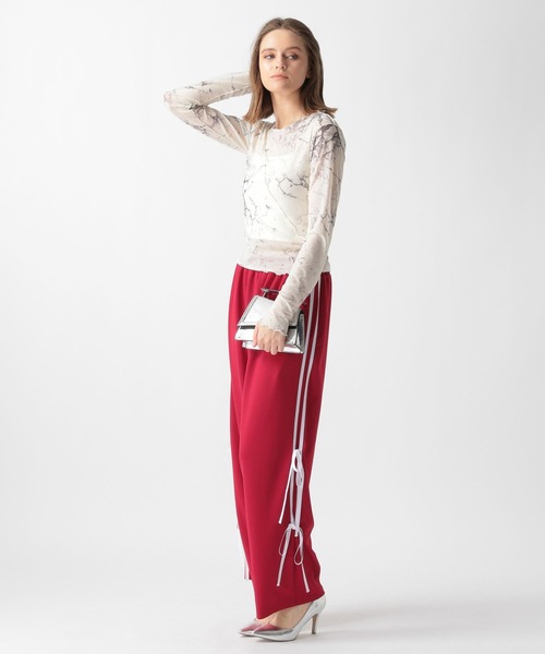 FOREVER 21(フォーエバー トゥエンティーワン)の「【2024SS】リボンラインパンツ(スウェットパンツ・レディース・ブラック/ベージュ/レッド/ネイビー・SMALL/MEDIUM)」の18枚目の写真