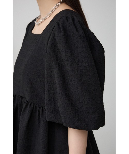 AZUL by moussy(アズールバイマウジー)の「フクレジャガードペプラムブラウス(Tシャツ/カットソー・レディース・アイボリー/ブラック・SMALL/MEDIUM)」の22枚目の写真