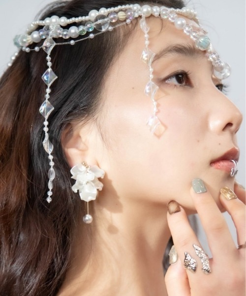 amplis（アンプリス）の「【amplis/アンプリス】soda pearl pierce / ソーダパールピアス（ピアス（両耳用）・レディース・ホワイト系その他3/クリア・FREE）」の2枚目の写真
