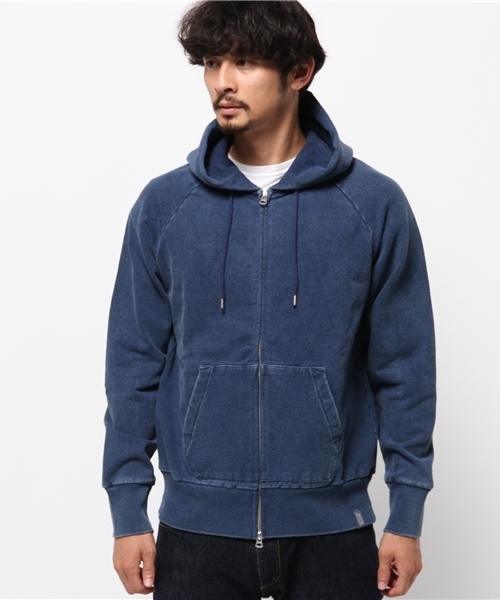 GLOSTER（グロスター）の「INDIGO裏毛パーカー（パーカー・メンズ・インディゴブルー・MEDIUM/LARGE）」の11枚目の写真