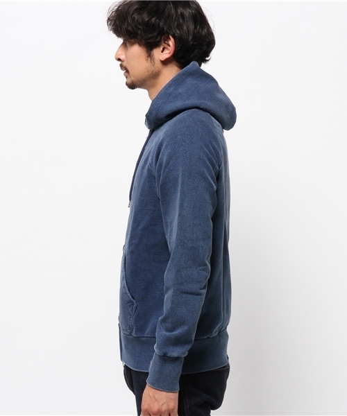 GLOSTER（グロスター）の「INDIGO裏毛パーカー（パーカー・メンズ・インディゴブルー・MEDIUM/LARGE）」の12枚目の写真