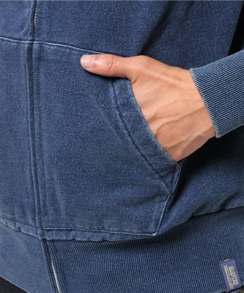 GLOSTER（グロスター）の「INDIGO裏毛パーカー（パーカー・メンズ・インディゴブルー・MEDIUM/LARGE）」の8枚目の写真