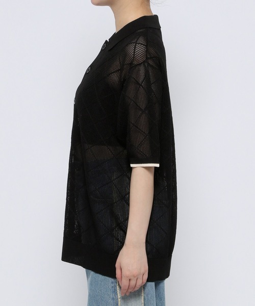 Anui（アニュイ）の「【UNISEX】メッシュニットシャツ（シャツ/ブラウス・レディース・ブラック/グリーン・MEDIUM）」の12枚目の写真