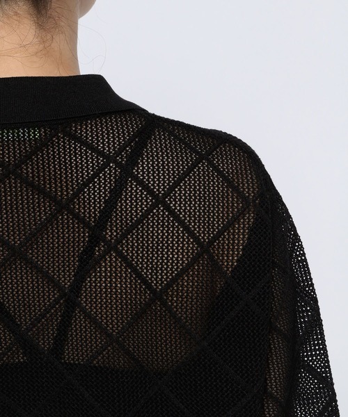 Anui（アニュイ）の「【UNISEX】メッシュニットシャツ（シャツ/ブラウス・レディース・ブラック/グリーン・MEDIUM）」の8枚目の写真