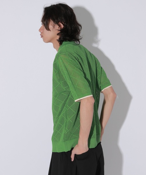 Anui（アニュイ）の「【UNISEX】メッシュニットシャツ（シャツ/ブラウス・レディース・ブラック/グリーン・MEDIUM）」の20枚目の写真