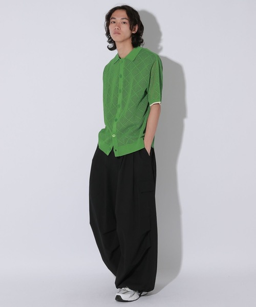 Anui（アニュイ）の「【UNISEX】メッシュニットシャツ（シャツ/ブラウス・レディース・ブラック/グリーン・MEDIUM）」の19枚目の写真