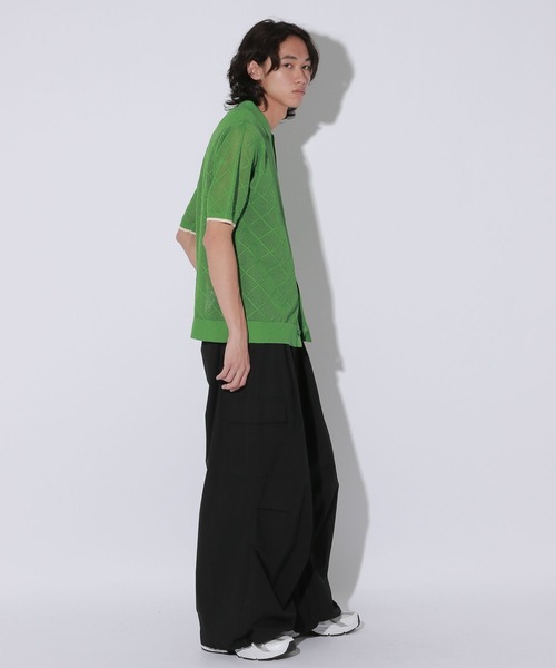 Anui（アニュイ）の「【UNISEX】メッシュニットシャツ（シャツ/ブラウス・レディース・ブラック/グリーン・MEDIUM）」の18枚目の写真