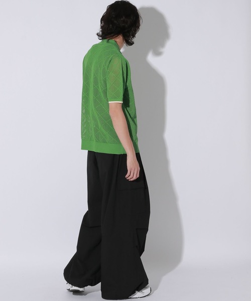 Anui（アニュイ）の「【UNISEX】メッシュニットシャツ（シャツ/ブラウス・レディース・ブラック/グリーン・MEDIUM）」の17枚目の写真