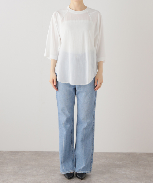 La TOTALITE(ラトータリテ)の「【Munich/ミューニック】ギザリヨセルシアーカットソー(Tシャツ/カットソー・レディース・ホワイト/ブラック・FREE)」の11枚目の写真