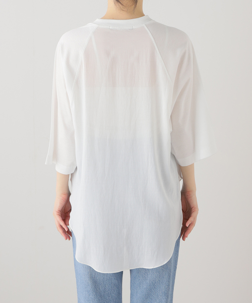 La TOTALITE(ラトータリテ)の「【Munich/ミューニック】ギザリヨセルシアーカットソー(Tシャツ/カットソー・レディース・ホワイト/ブラック・FREE)」の14枚目の写真