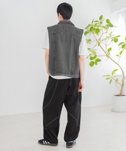 3.3 Field Trip (3.3フィールドトリップ)の「3.3 Field Trip/L3デニムベスト(ベスト・メンズ・ブラック・FREE)」の4枚目の写真