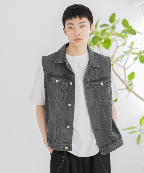 3.3 Field Trip (3.3フィールドトリップ)の「3.3 Field Trip/L3デニムベスト(ベスト・メンズ・ブラック・FREE)」の5枚目の写真
