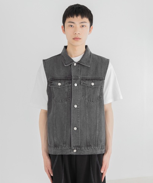 3.3 Field Trip (3.3フィールドトリップ)の「3.3 Field Trip/L3デニムベスト(ベスト・メンズ・ブラック・FREE)」の9枚目の写真
